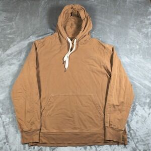 Buck Mason Hoodie Mens Medium Brown Washed Pullover Kangaroo Pocket Sweatshirt